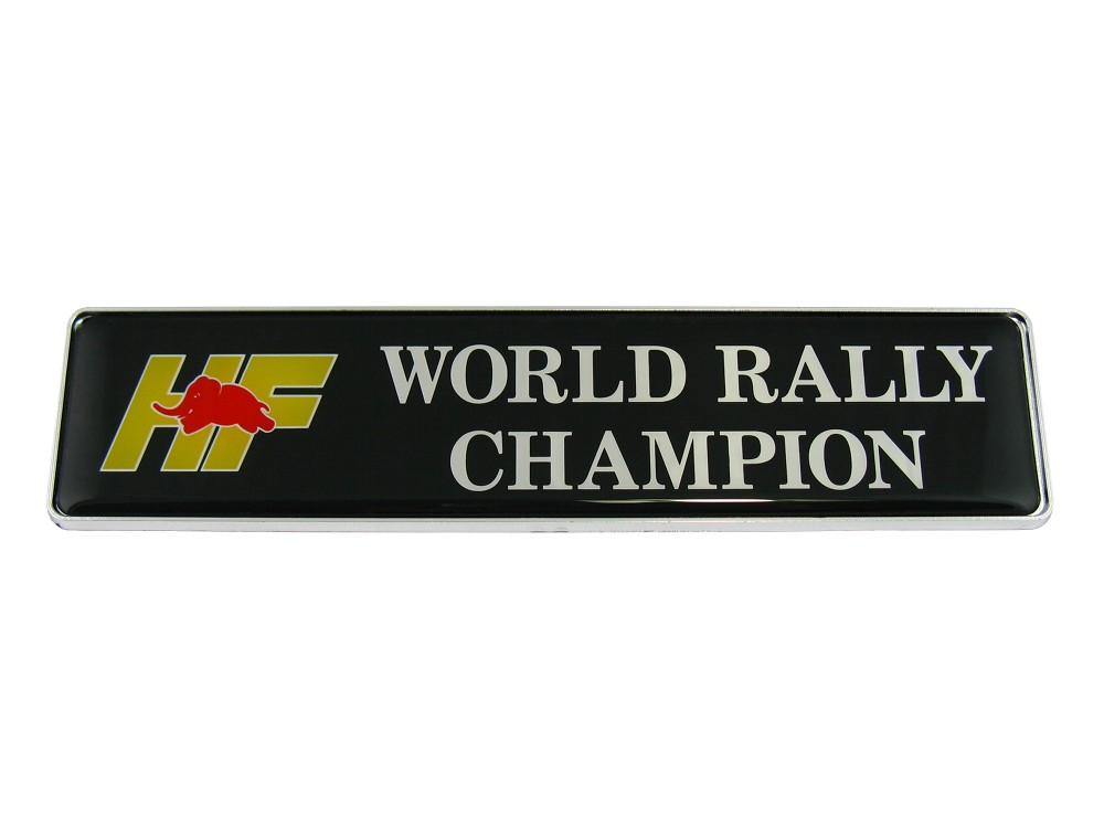 Emblema HF integrale WRC nero/argento OE 82487410