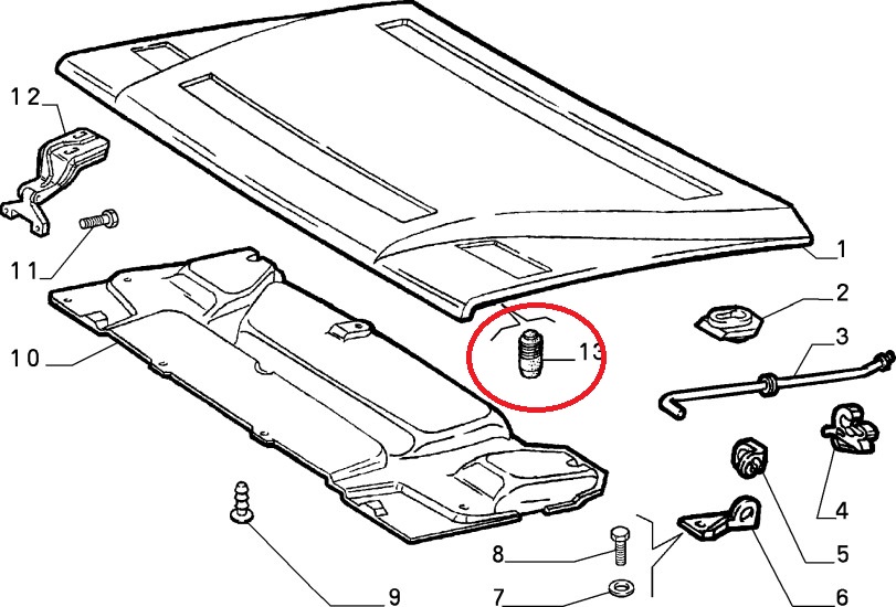 paracolpo in gomma OE 7601456