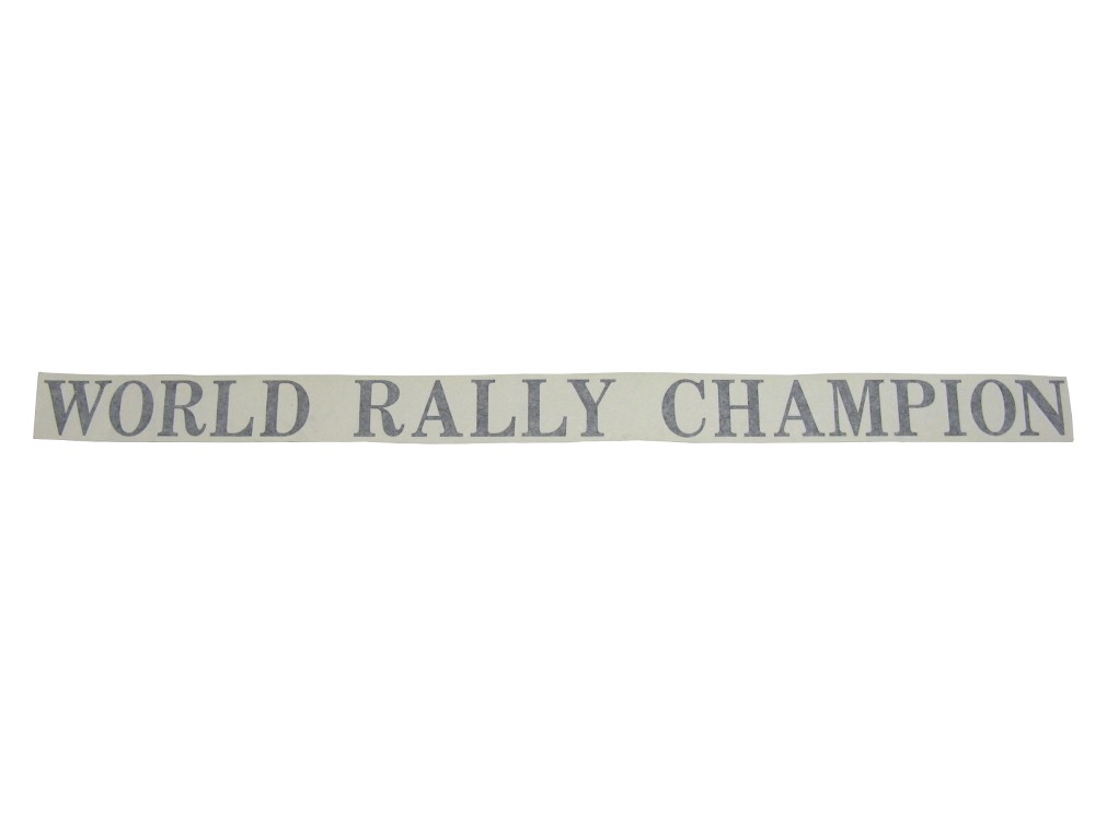 Adesivo World Rally Champion paraurti ant.