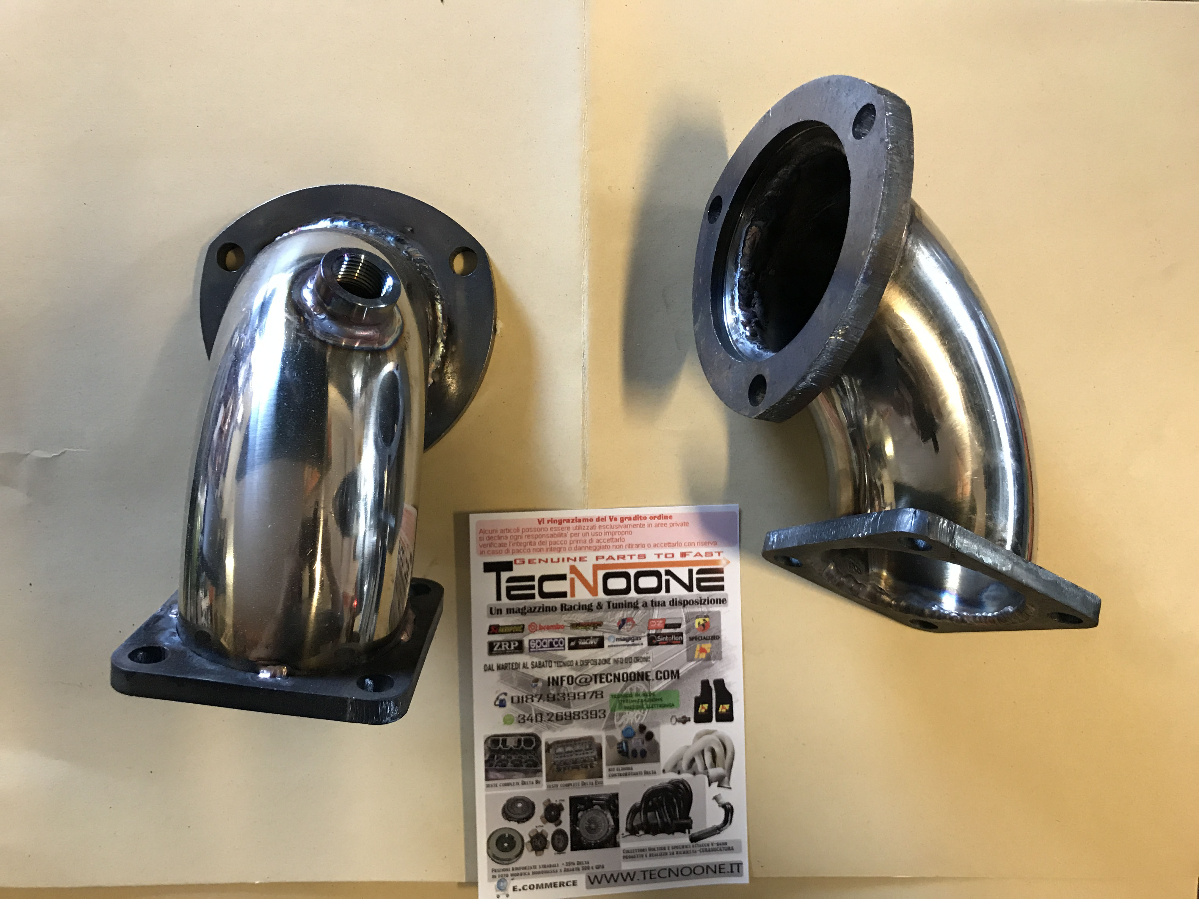 downpipe inox delta 16v evo1 con attacco afr