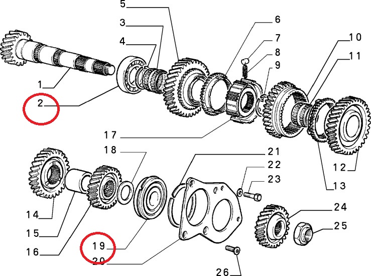 kit revisione cuscinetti cambio Lancia delta integrale 89-95